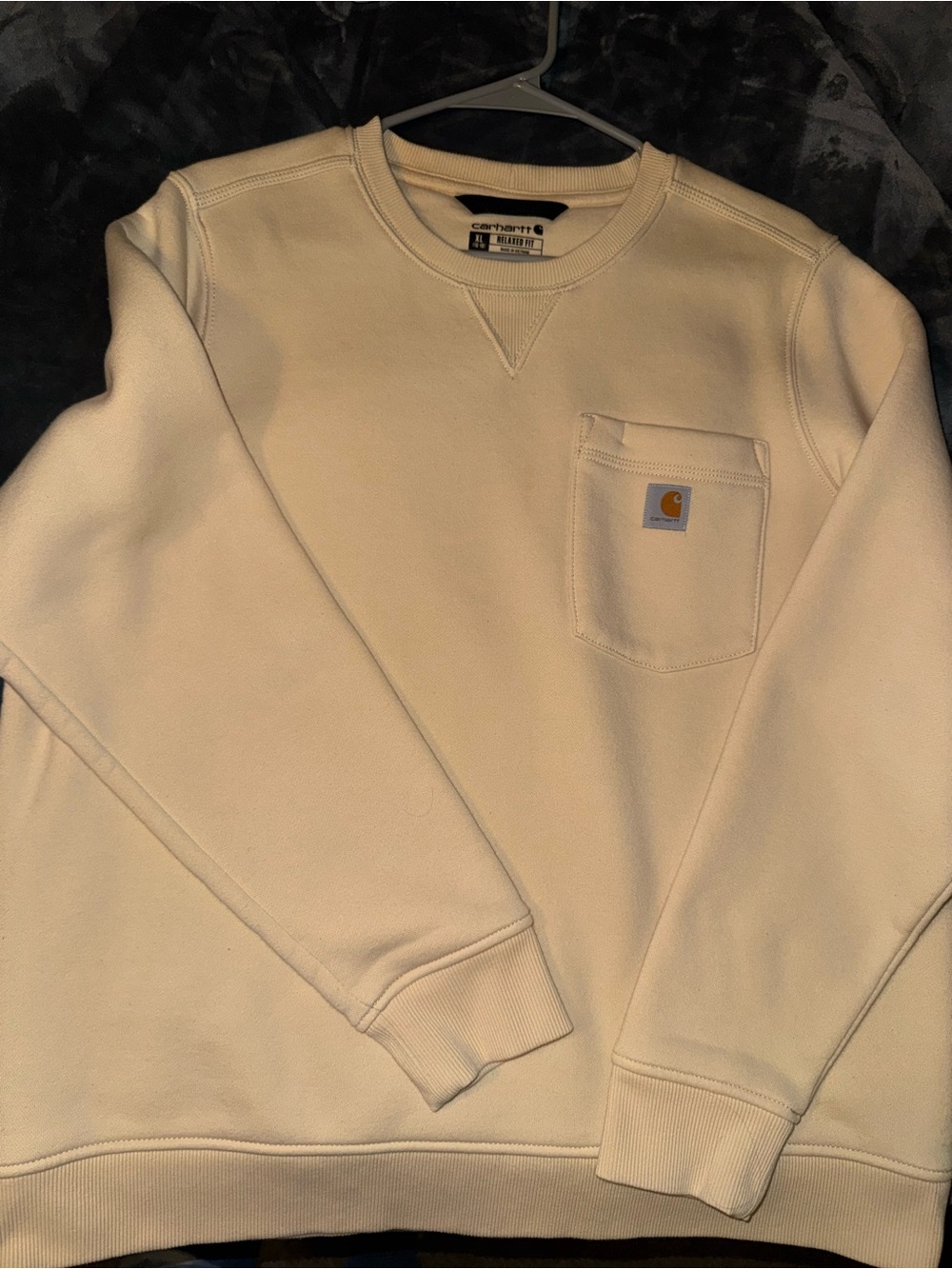 Carhartt Women’s Cream Pocket Crewneck Sweatshirt